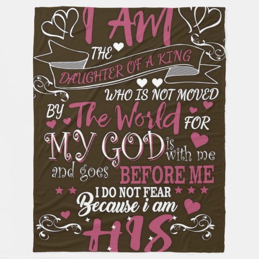 Do Not Fear" Religious Fleece Blanket (Vorderseite)