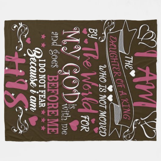 Do Not Fear" Religious Fleece Blanket (Vorderseite (Horizontal))