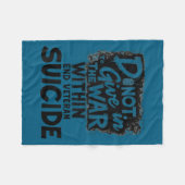 Do Not Give In To The War Within End Veteran Suici Fleecedecke (Vorderseite (Horizontal))