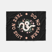 Do Not Harm Take No Funny Sarcastic Quotes Sarcasm Fleecedecke (Vorderseite (Horizontal))
