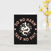 Do Not Harm Take No Funny Sarcastic Quotes Sarcasm Karte (Gelbe Blume)