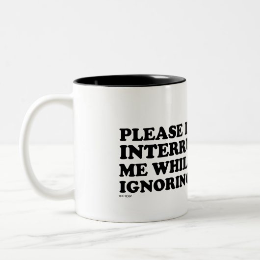 Do Not Interrupt Mr. Rude Zweifarbige Tasse (Links)