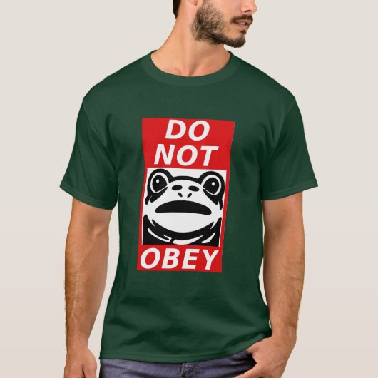 Do Not Obey - Frog 🐸 Free Portland T-Shirt (Vorderseite)