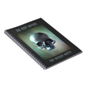 Do Not Open! Top Secret Notes. 3D skull render Notizblock (Rechte Seite)