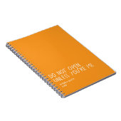 Do Not Open Unless You’re Me Notebook – Funny  Notizblock (Rechte Seite)