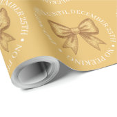Do Not Open Until Christmas Gold Geschenkpapier (Rolleneckpunkt)