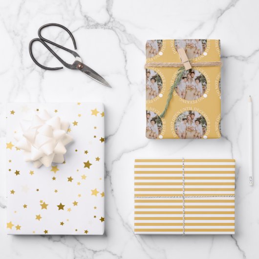 Do Not Open Until Christmas Gold Geschenkpapier Set (Vorderseite)