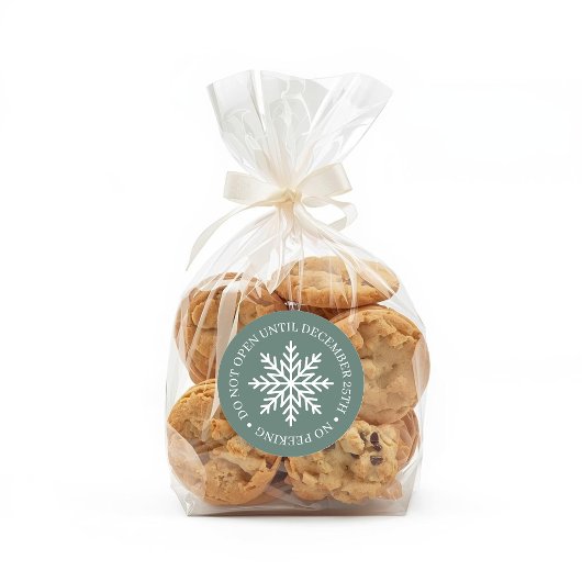 Do Not Open Until Christmas Green Runder Aufkleber