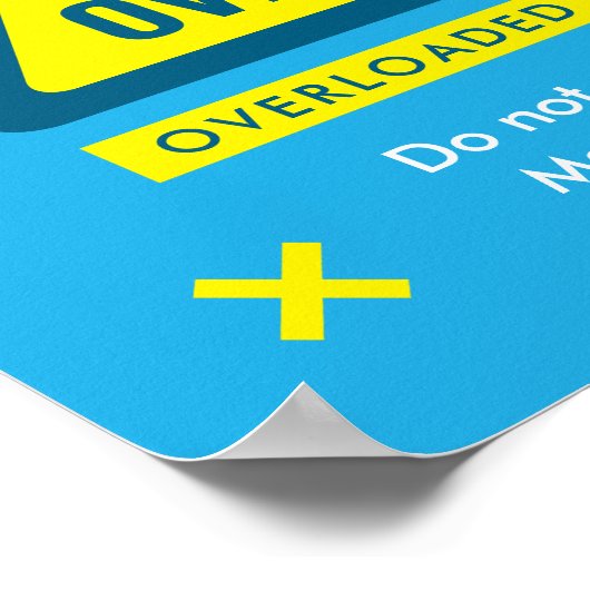 Do Not Overload Laundromat Warning Sign Poster (Ecke)