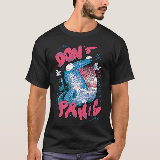 Do not panic scary shark T-Shirt (Vorderseite)
