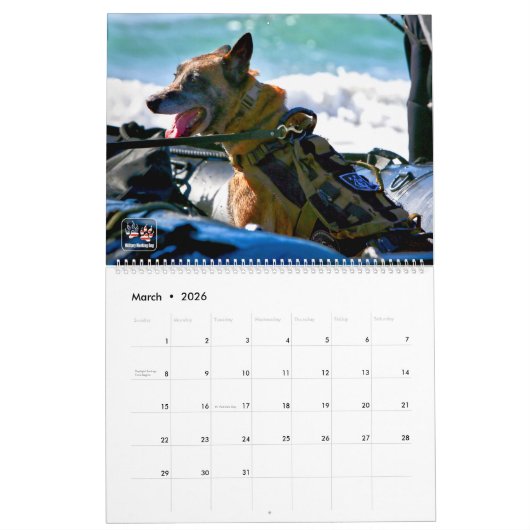 "DO NOT PET" - Kalender der militärischen Arbeitsl (Mär 2026)