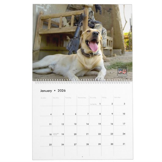 "DO NOT PET" - Kalender der militärischen Arbeitsl (Jan 2026)