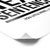 Do not read the next sentence. You little rebel. Fotodruck (Ecke)