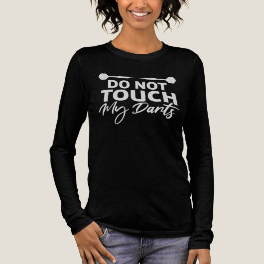 Do Not Touch My Darts Warning Dart Player Humor Tri-Blend Shirt (Vorderseite)