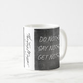 "Do Nothing"-Tasse Kaffeetasse (VorderseiteRechts)