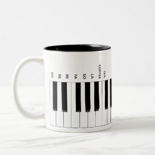 Do Re Mi Coffee Tee Piano Keyboard Music Tasse