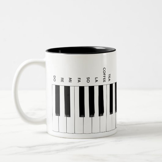 Do Re Mi Coffee Tee Piano Keyboard Music Tasse (Links)