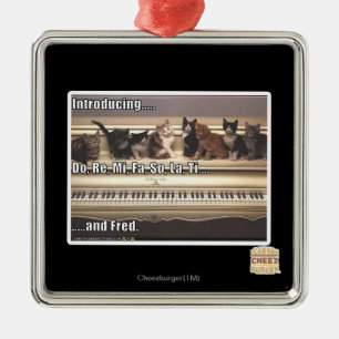 Do, Re, Mi, Fa, so, La, Ti, Fred Silbernes Ornament