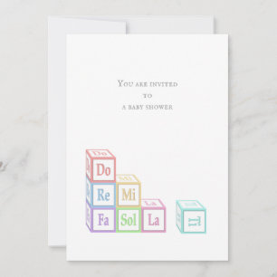 "Do Re Mi Fa so La Ti" gestapelte Musical Baby Blo Einladung