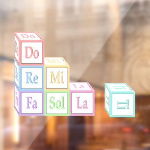 "Do Re Mi Fa so La Ti" gestapelte Musical Baby Blo Fensteraufkleber