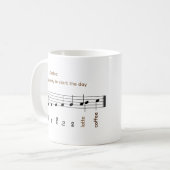 Do Re Mi Fa so Latte Coffee Music Happy Day Tasse (Vorderseite Links)