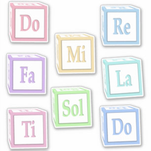 Do Re Mi Fa Sol La Ti Solfege Musical.Baby Blocks Aufkleber