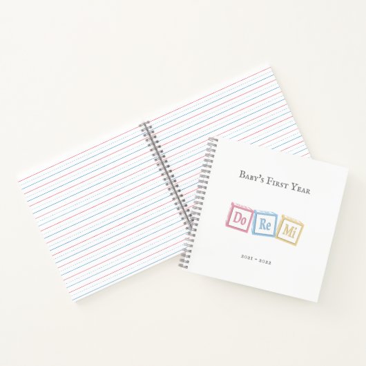 "Do Re Mi" Musical Baby Blocks Diary Scrapbook Notizblock (Innenseite)