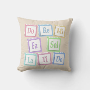 "Do Re Mi" Octave Solfeggio Musical Baby Blocks Kissen