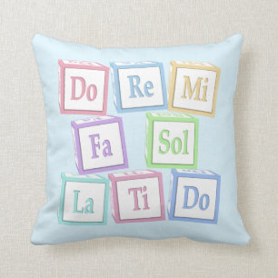 "Do Re Mi" Octave Solfeggio Musical Baby Blocks Kissen