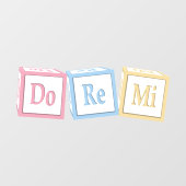 "Do Re Mi" Solfeggio Baby blockt Kinder Musik Fensteraufkleber (Blatt)