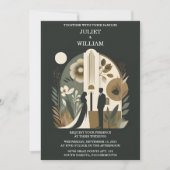 Do Retro 70er 80er Fast Bold Boho Courthouse Weddi Einladung (Vorderseite)