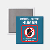 Do Shirt Emotional Support Human Halloween Costume Magnet (Vorderseite/Rückseite)