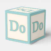 "Do" Solfeggio Musical Baby Blocks Aqua Geschenkschachtel (Rückseite)
