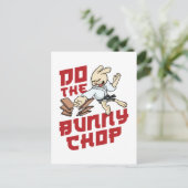 Do the Bunny Chop Funny Karate Chop Postkarte (Stehend Vorderseite)