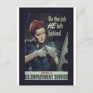 Do the Job, den er hinter ~ WW II Poster 1942-1945 Postkarte