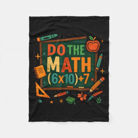 Do The Math 67 Funny Equation Chalkboard School Ar Fleecedecke (Vorderseite)