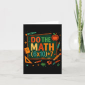 Do The Math 67 Funny Equation Chalkboard School Ar Karte (Vorderseite)