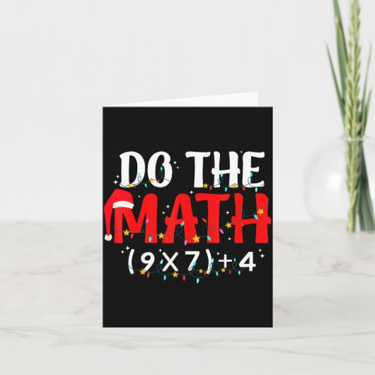 Do The Math 67 Funny Math Teacher Christmas Six Se Karte (Vorderseite)