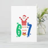 Do The Math 67 Meme Christmas Dankeskarte (Stehend Vorderseite)