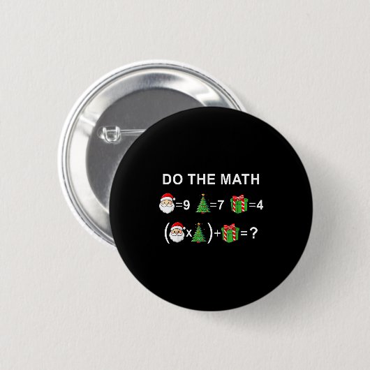 Do The Math 67 Meme Christmas Funny Math Teacher Button (Vorne & Hinten)