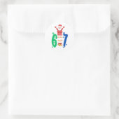 Do The Math 67 Meme Christmas Runder Aufkleber (Tasche)