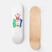 Do The Math 67 Meme Christmas Skateboard (Vorderseite)