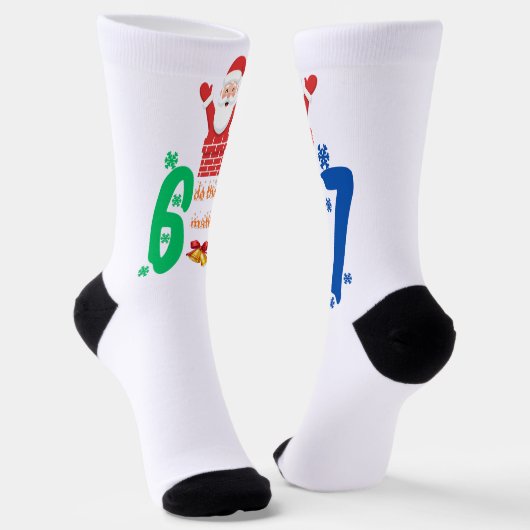Do The Math 67 Meme Christmas Socken (Gewinkelt)