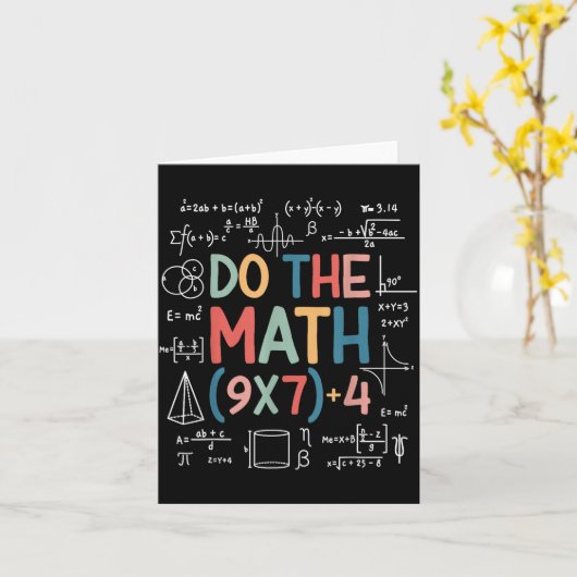 Do The Math 67 Meme Funny Six Seven Math Teacher M Karte (Gelbe Blume)