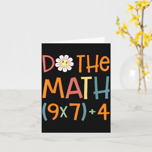 Do The Math 67 Meme Funny Six Seven Math Teacher S Karte (Gelbe Blume)