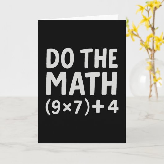 Do The Math 67 Meme  Karte (Gelbe Blume)