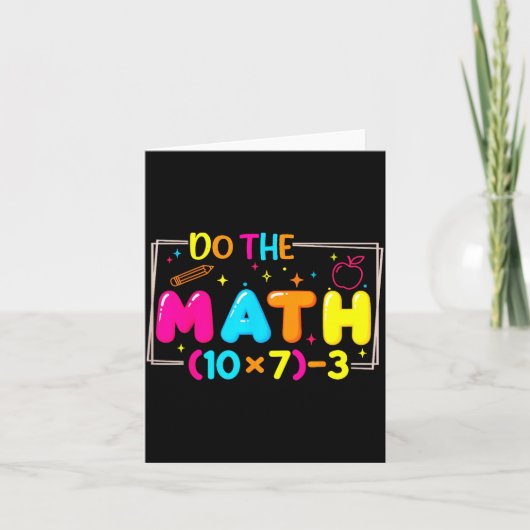 Do The Math 67 Teacher Meme Funny  Karte (Vorderseite)