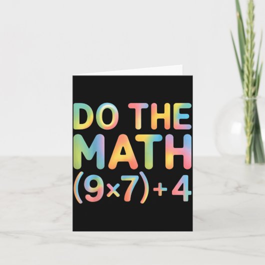 Do The Math Equation Thanksgiving Teacher 67 Six S Karte (Vorderseite)
