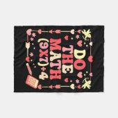 Do The Math Equation Valentine's Day Math Teacher Fleecedecke (Vorderseite (Horizontal))