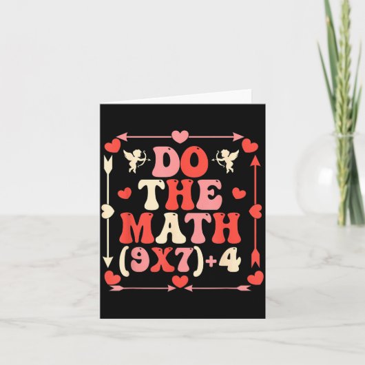 Do The Math Equation Valentine's Day Math Teacher Karte (Vorderseite)